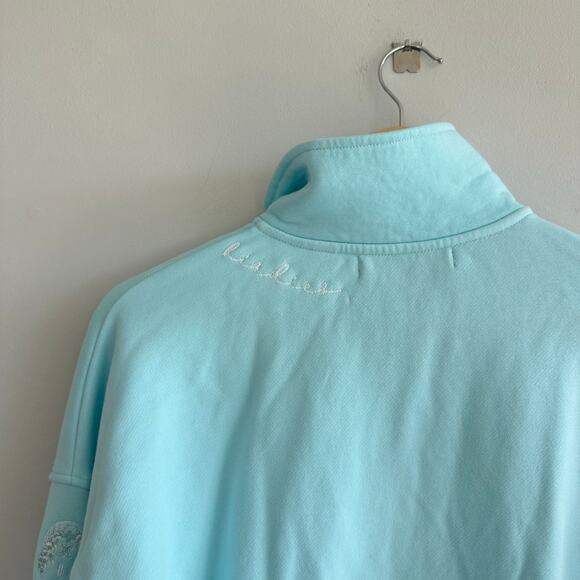 G/FORE "Pray for Birdies" French Terry 1/4 Zip Pullover Blue XS - Picture 10 of 10